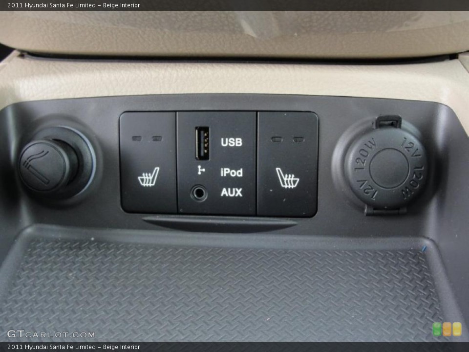 Beige Interior Controls for the 2011 Hyundai Santa Fe Limited #48276565