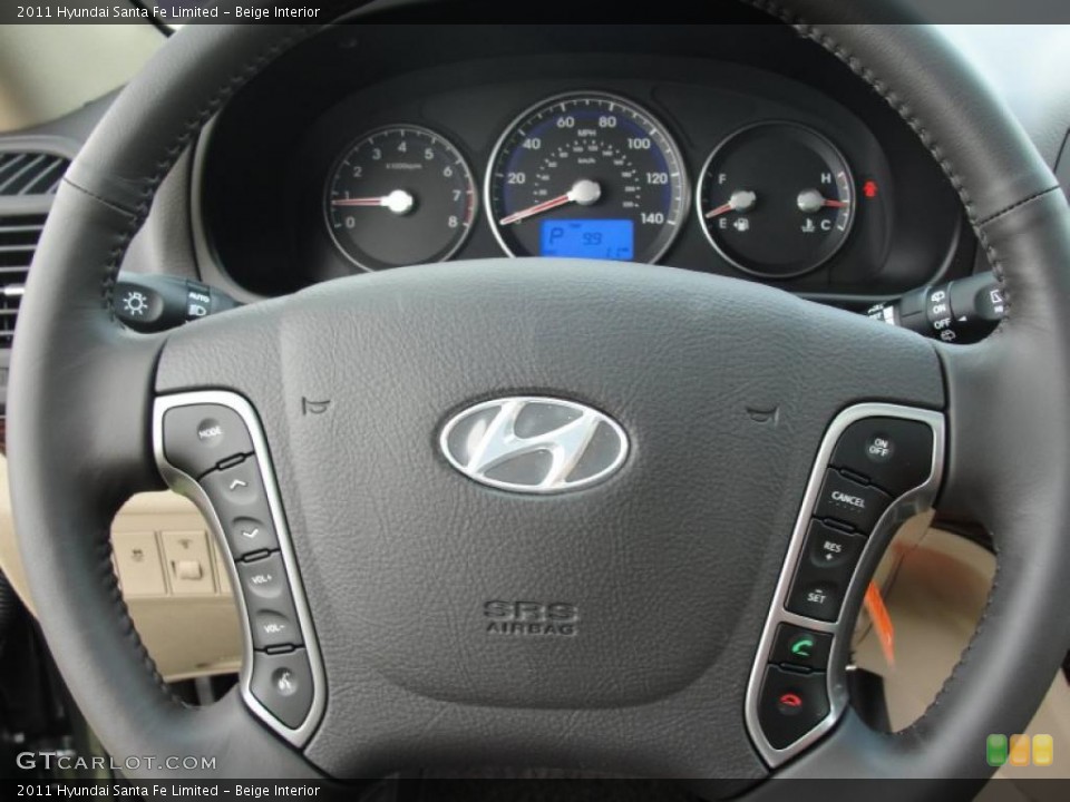 Beige Interior Controls for the 2011 Hyundai Santa Fe Limited #48276595