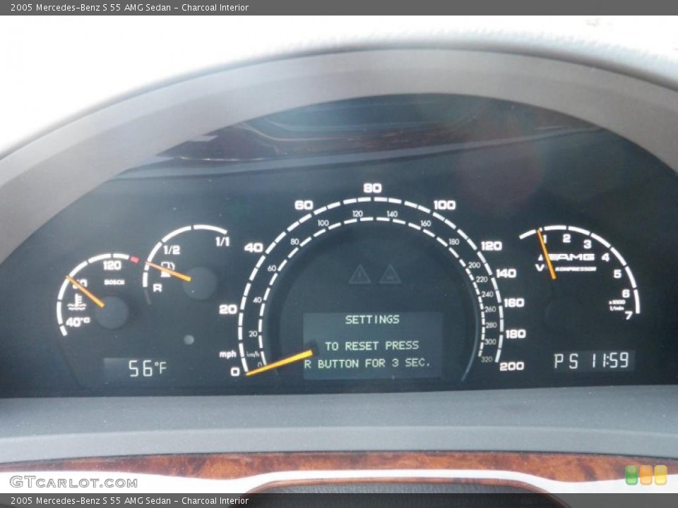 Charcoal Interior Gauges for the 2005 Mercedes-Benz S 55 AMG Sedan #48276925