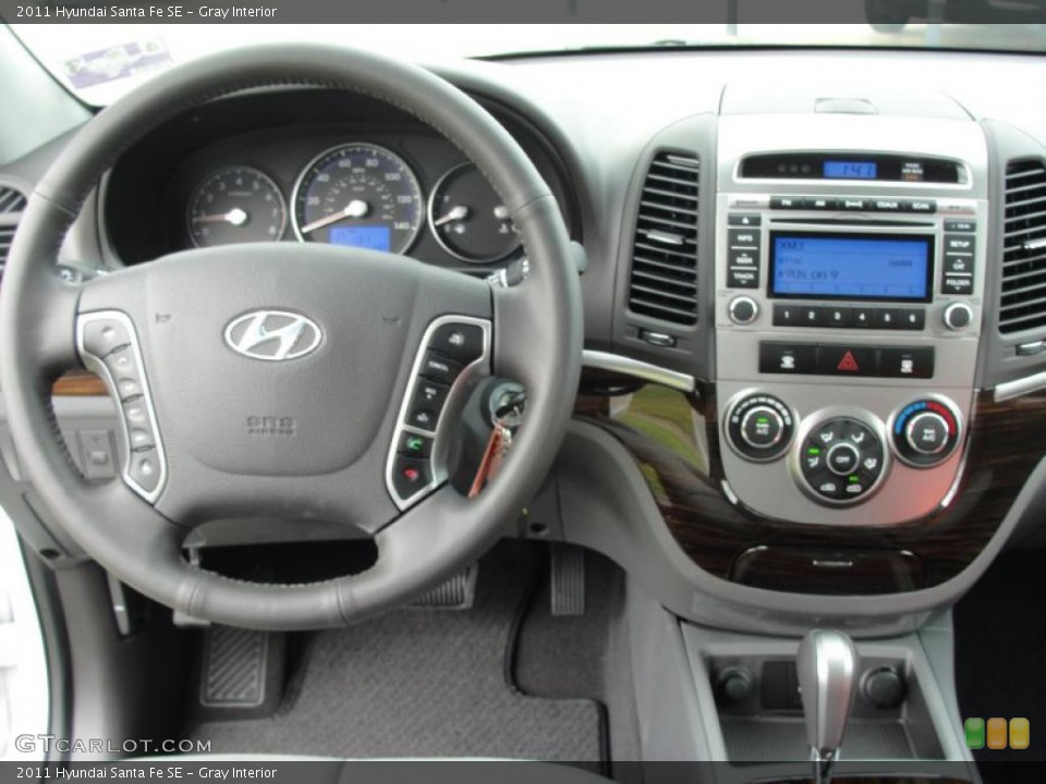 Gray Interior Dashboard for the 2011 Hyundai Santa Fe SE #48277057