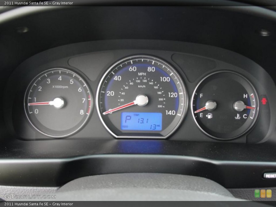 Gray Interior Gauges for the 2011 Hyundai Santa Fe SE #48277165