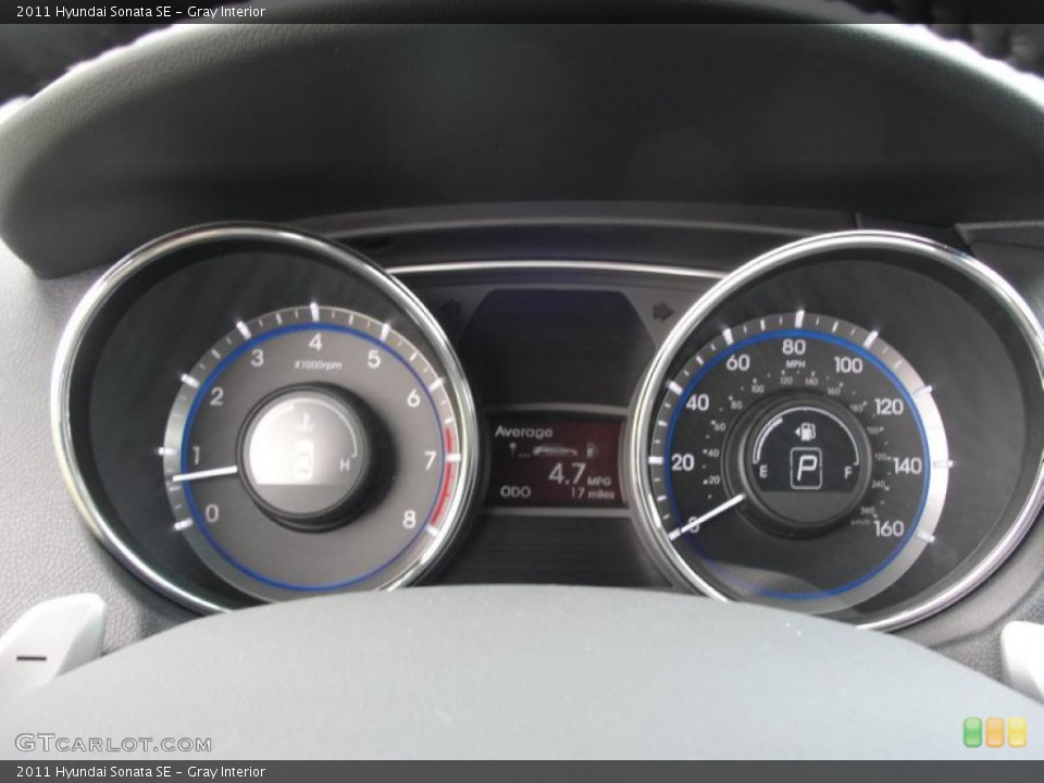 Gray Interior Gauges for the 2011 Hyundai Sonata SE #48277720