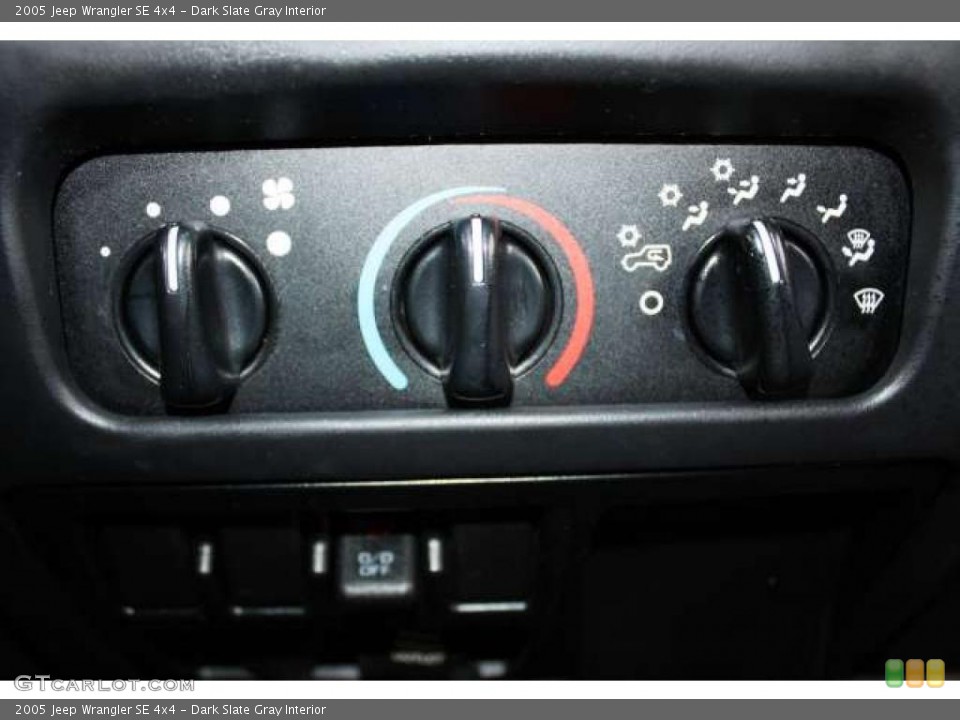 Dark Slate Gray Interior Controls for the 2005 Jeep Wrangler SE 4x4 #48280843