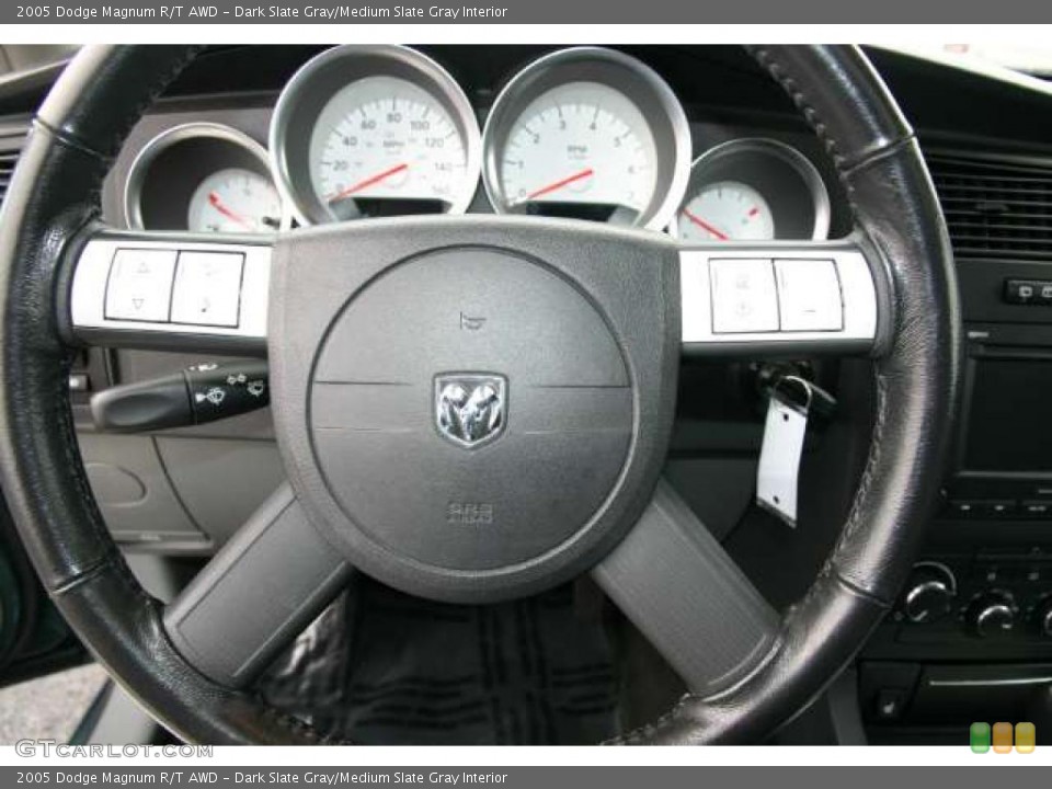 Dark Slate Gray/Medium Slate Gray Interior Steering Wheel for the 2005 Dodge Magnum R/T AWD #48281803