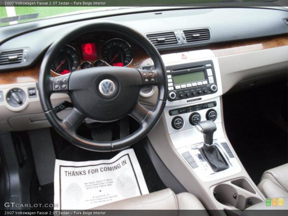 Pure Beige Interior Dashboard for the 2007 Volkswagen Passat 2.0T Sedan #48282076