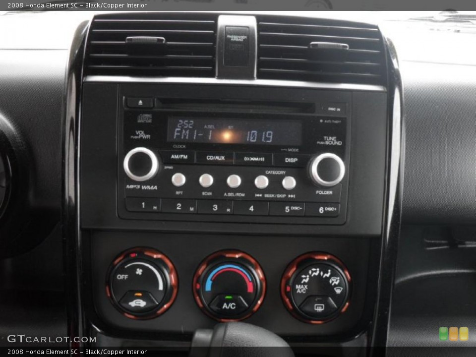 Black/Copper Interior Controls for the 2008 Honda Element SC #48283627