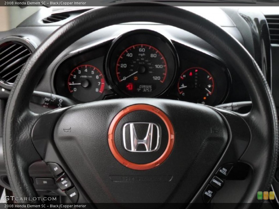 Black/Copper Interior Steering Wheel for the 2008 Honda Element SC #48283642
