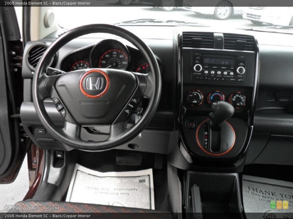 Black/Copper Interior Dashboard for the 2008 Honda Element SC #48283684