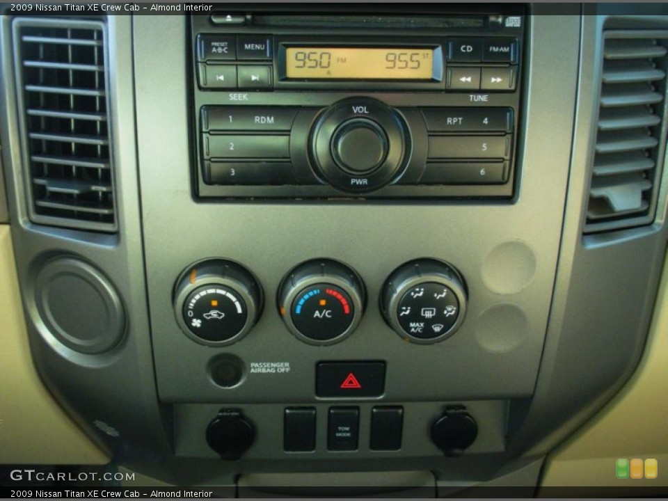 Almond Interior Controls for the 2009 Nissan Titan XE Crew Cab #48283936