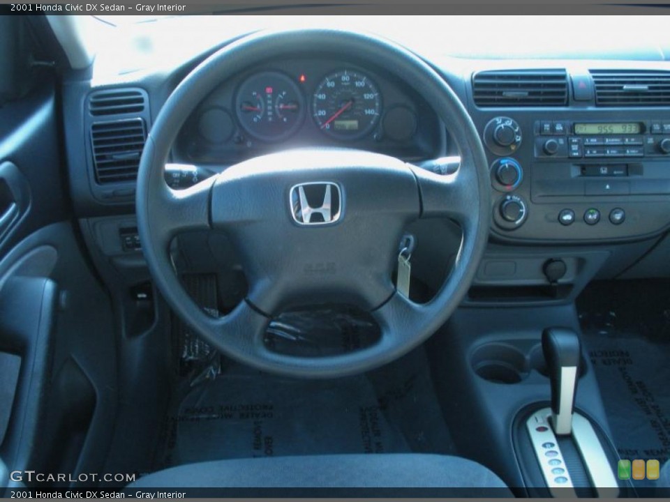 Gray Interior Steering Wheel for the 2001 Honda Civic DX Sedan #48284572