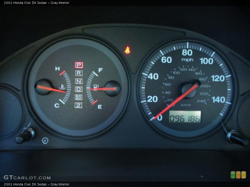 Gray Interior Gauges for the 2001 Honda Civic DX Sedan #48284584