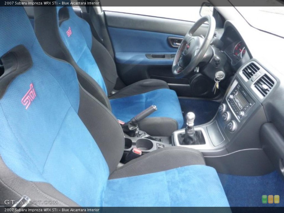 Blue Alcantara Interior Photo for the 2007 Subaru Impreza WRX STi #48286468