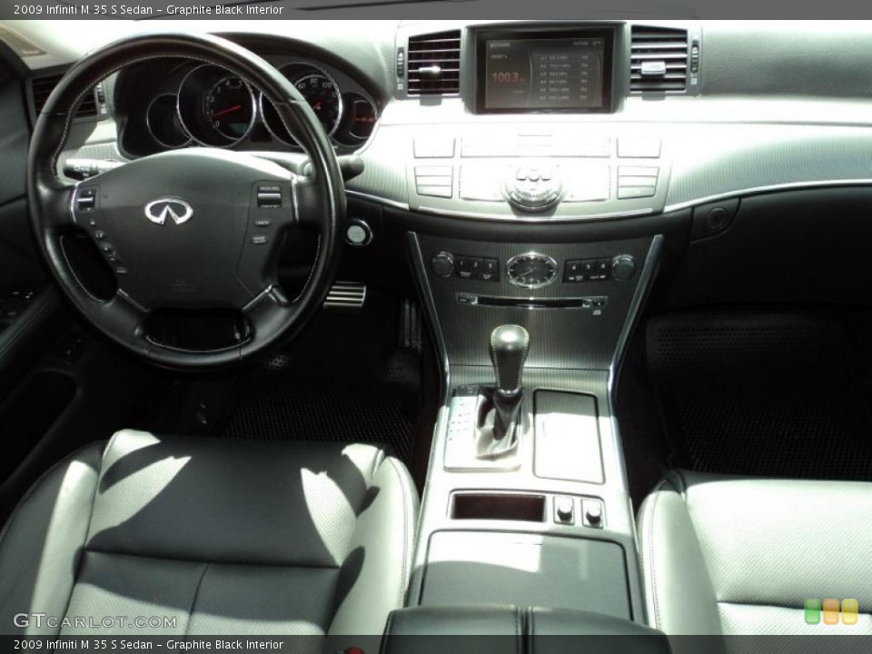 Graphite Black Interior Dashboard for the 2009 Infiniti M 35 S Sedan #48287365