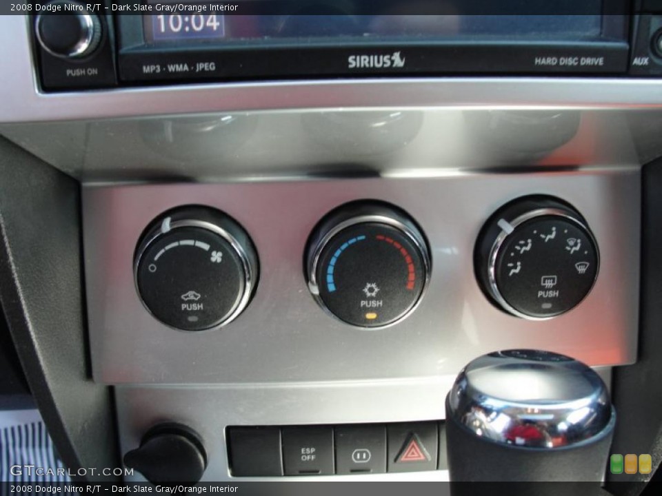 Dark Slate Gray/Orange Interior Controls for the 2008 Dodge Nitro R/T #48289954