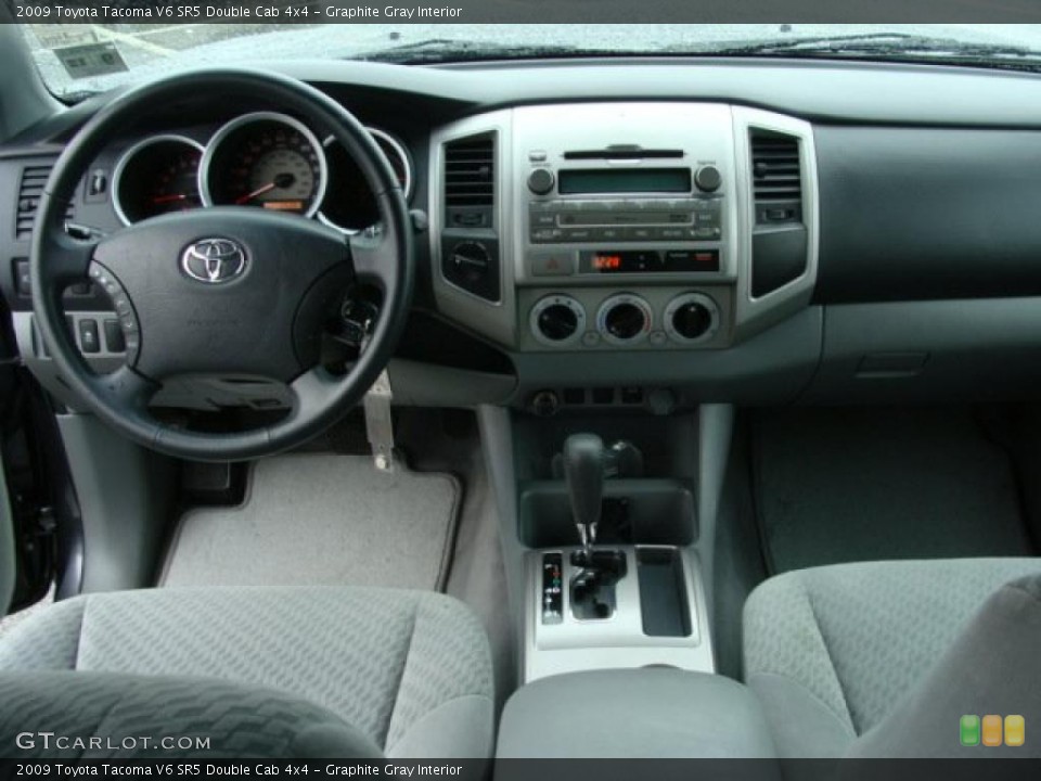 Graphite Gray Interior Dashboard for the 2009 Toyota Tacoma V6 SR5 Double Cab 4x4 #48293794