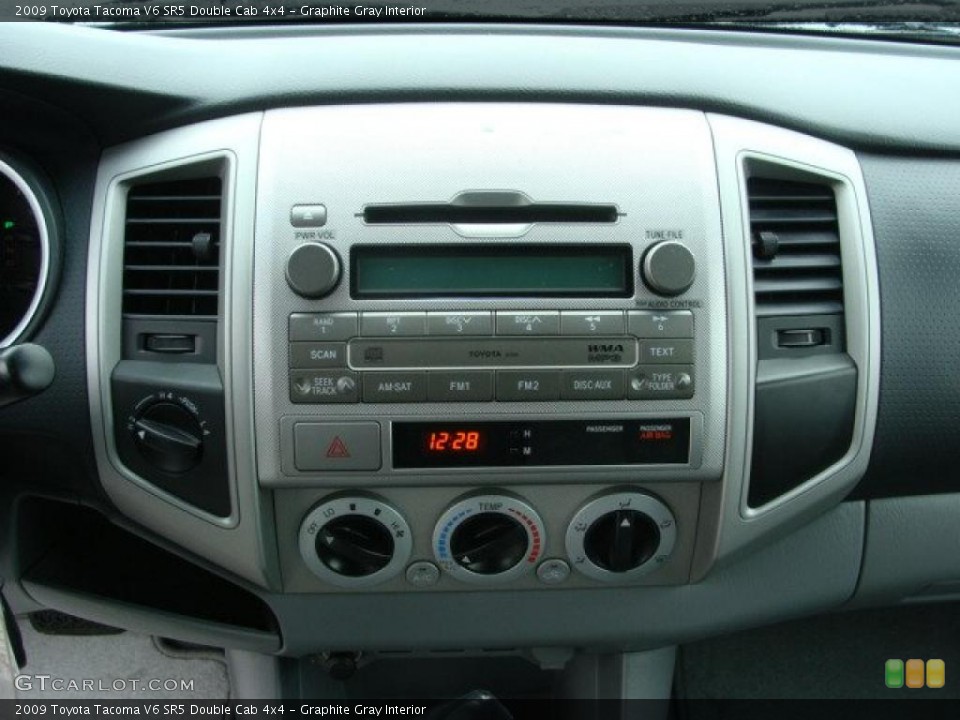 Graphite Gray Interior Controls for the 2009 Toyota Tacoma V6 SR5 Double Cab 4x4 #48293821
