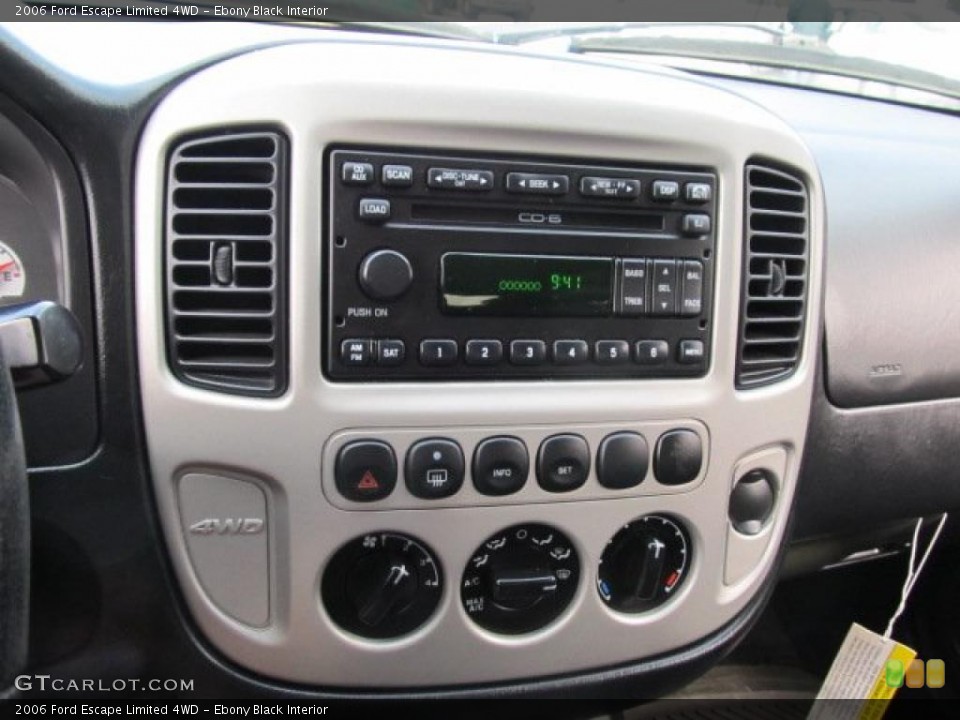 Ebony Black Interior Controls for the 2006 Ford Escape Limited 4WD #48294634
