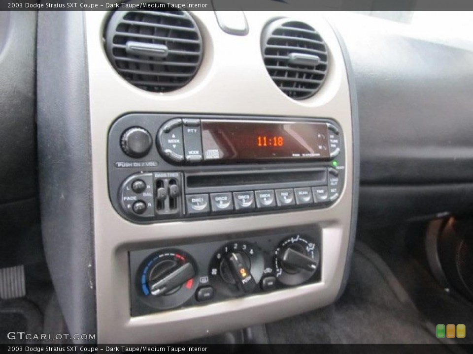 Dark Taupe/Medium Taupe Interior Controls for the 2003 Dodge Stratus SXT Coupe #48296701