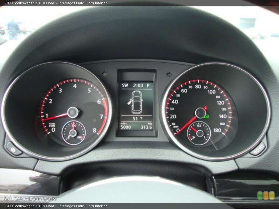 Interlagos Plaid Cloth Interior Gauges for the 2011 Volkswagen GTI 4 Door #48297331