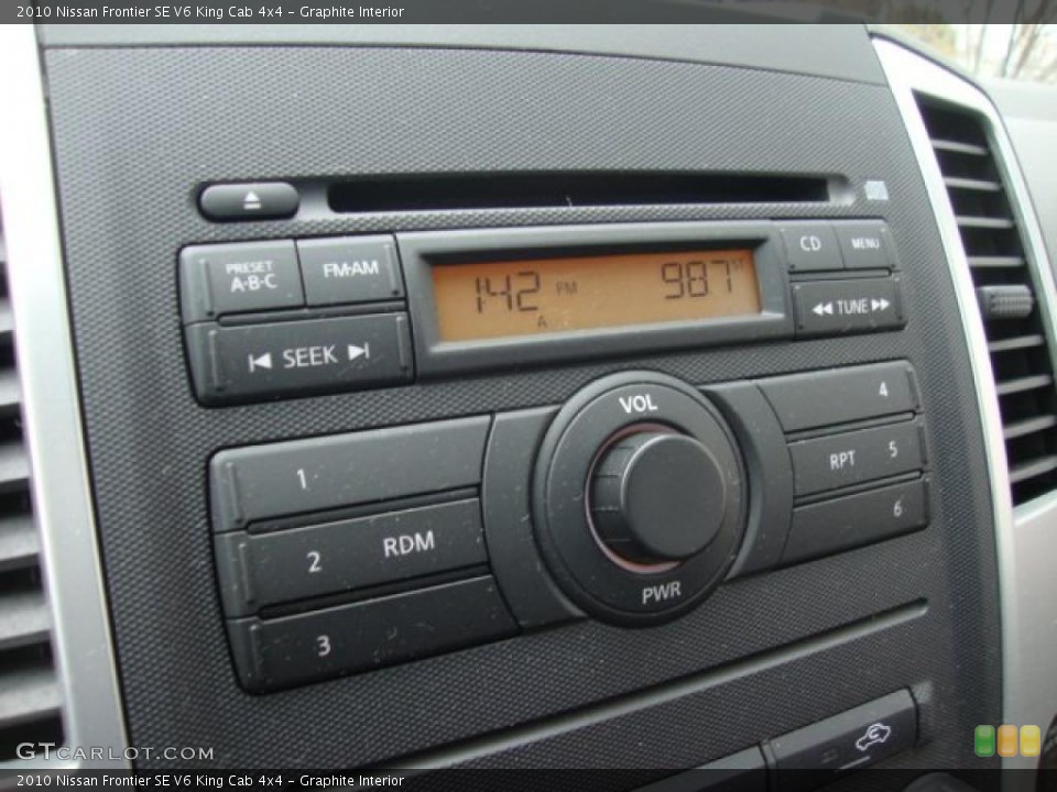 Graphite Interior Controls for the 2010 Nissan Frontier SE V6 King Cab 4x4 #48297874