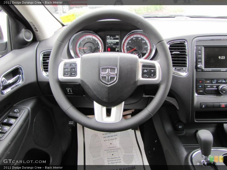 Black Interior Steering Wheel for the 2011 Dodge Durango Crew #48302197