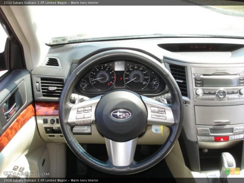 Warm Ivory Interior Steering Wheel for the 2010 Subaru Outback 3.6R Limited Wagon #48305050
