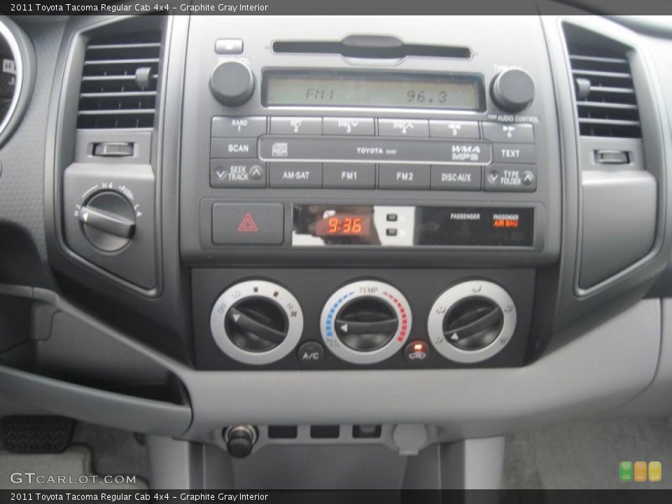 Graphite Gray Interior Controls for the 2011 Toyota Tacoma Regular Cab 4x4 #48306334