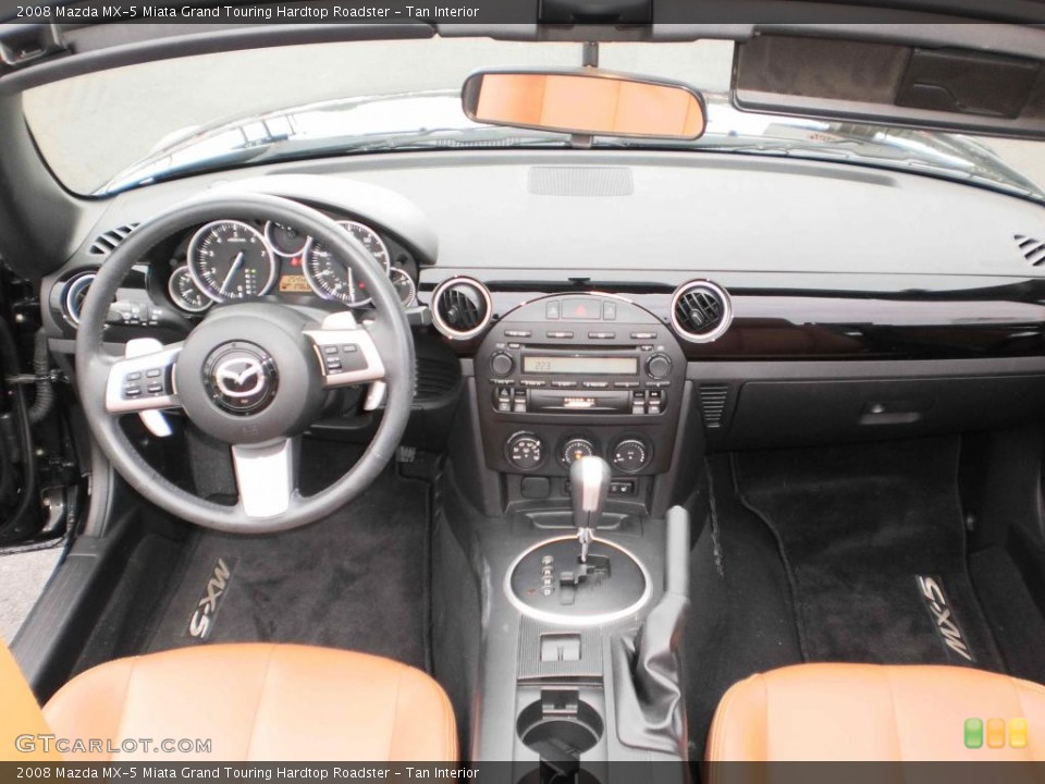 Tan Interior Dashboard for the 2008 Mazda MX-5 Miata Grand Touring Hardtop Roadster #48308524
