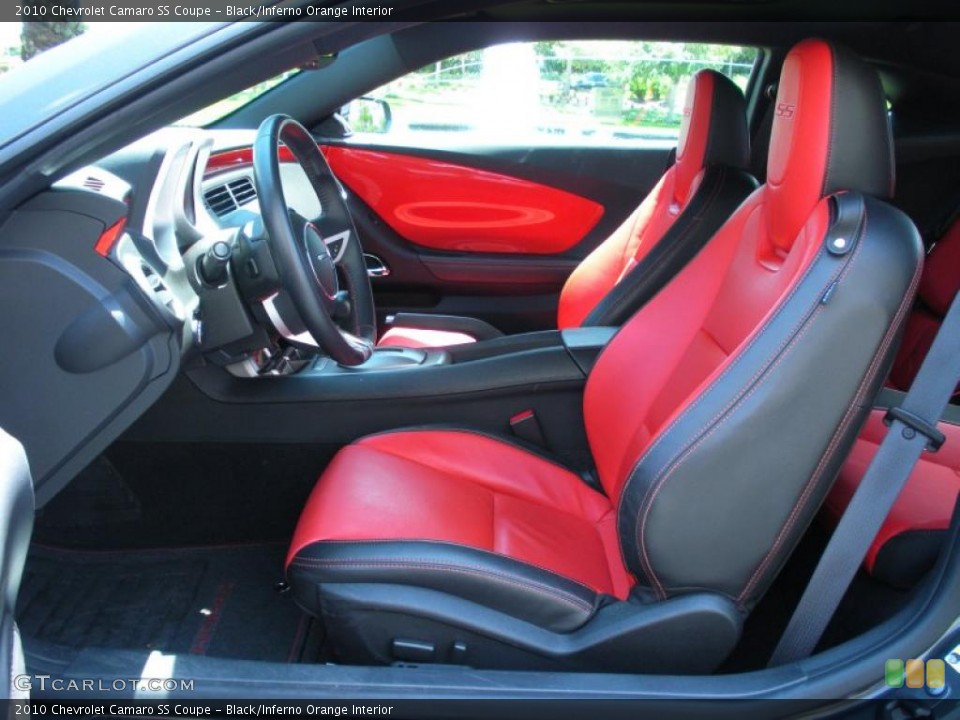 Black/Inferno Orange Interior Photo for the 2010 Chevrolet Camaro SS Coupe #48309046
