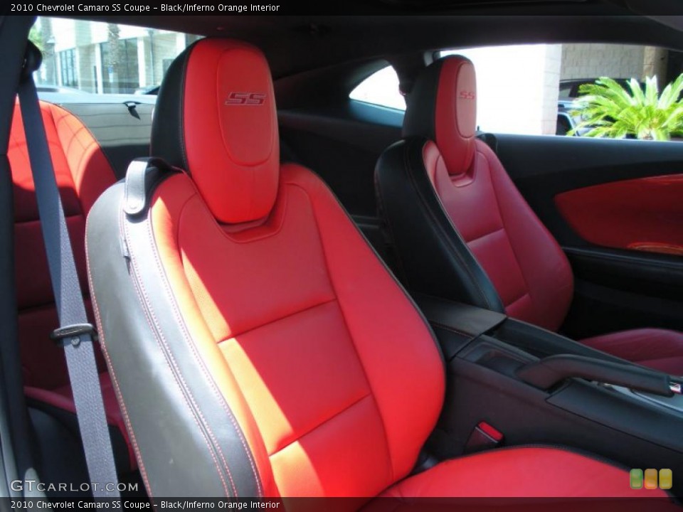 Black/Inferno Orange Interior Photo for the 2010 Chevrolet Camaro SS Coupe #48309106