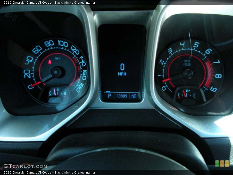Black/Inferno Orange Interior Gauges for the 2010 Chevrolet Camaro SS Coupe #48309184