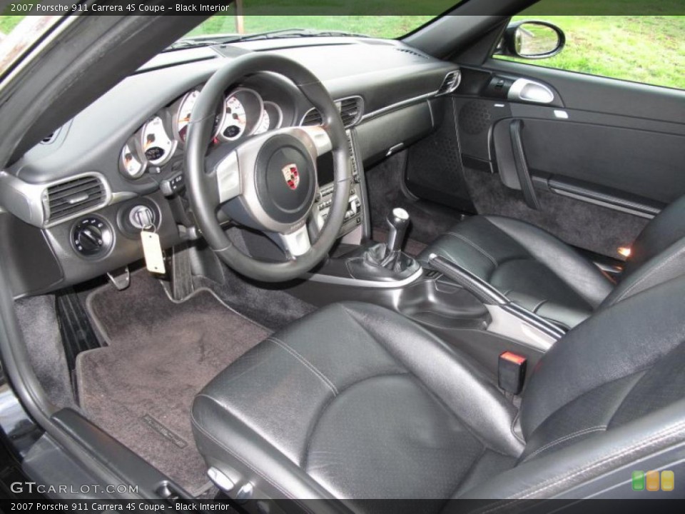 Black Interior Prime Interior for the 2007 Porsche 911 Carrera 4S Coupe #48312340