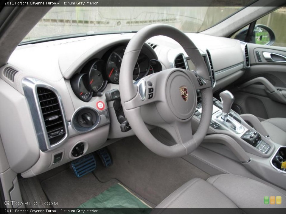 Platinum Grey Interior Steering Wheel for the 2011 Porsche Cayenne Turbo #48312751