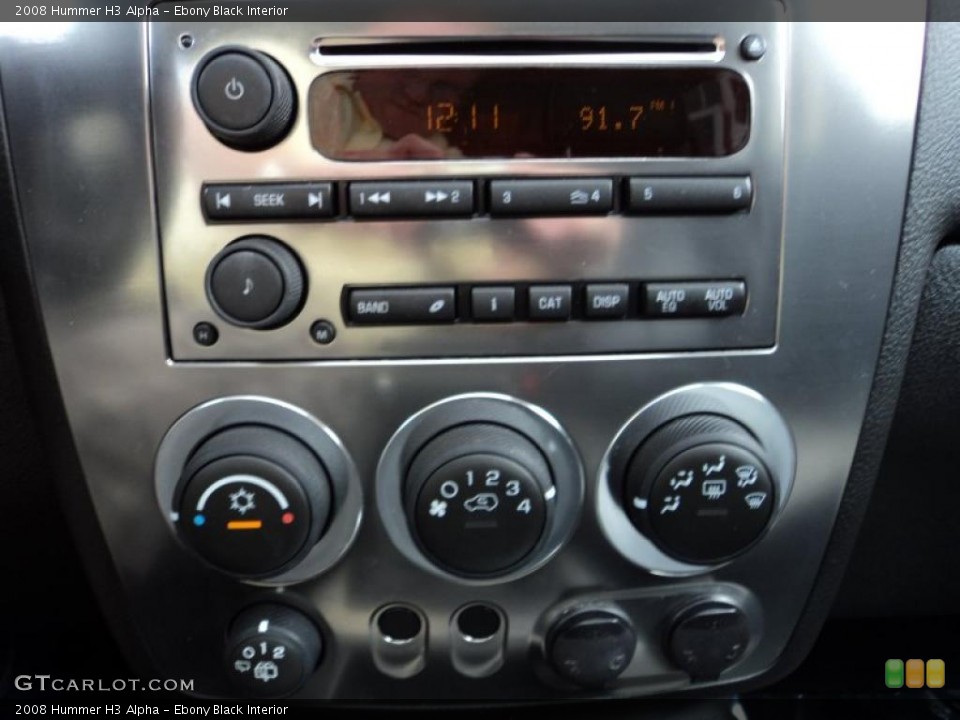 Ebony Black Interior Controls for the 2008 Hummer H3 Alpha #48312889