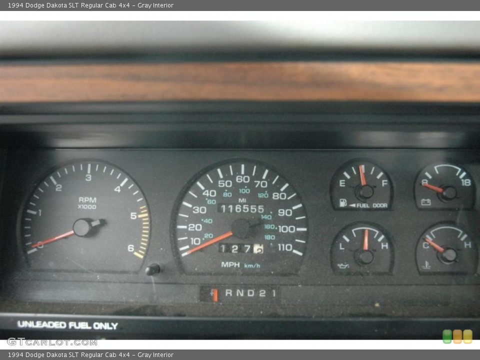 Gray Interior Gauges for the 1994 Dodge Dakota SLT Regular Cab 4x4 #48313333