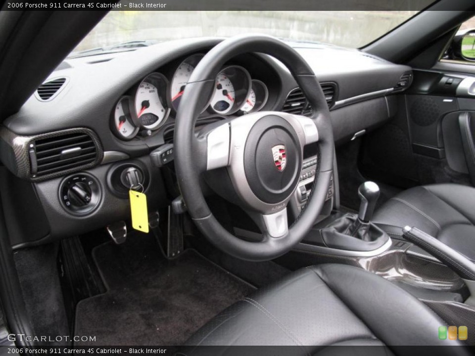 Black Interior Steering Wheel for the 2006 Porsche 911 Carrera 4S Cabriolet #48313990