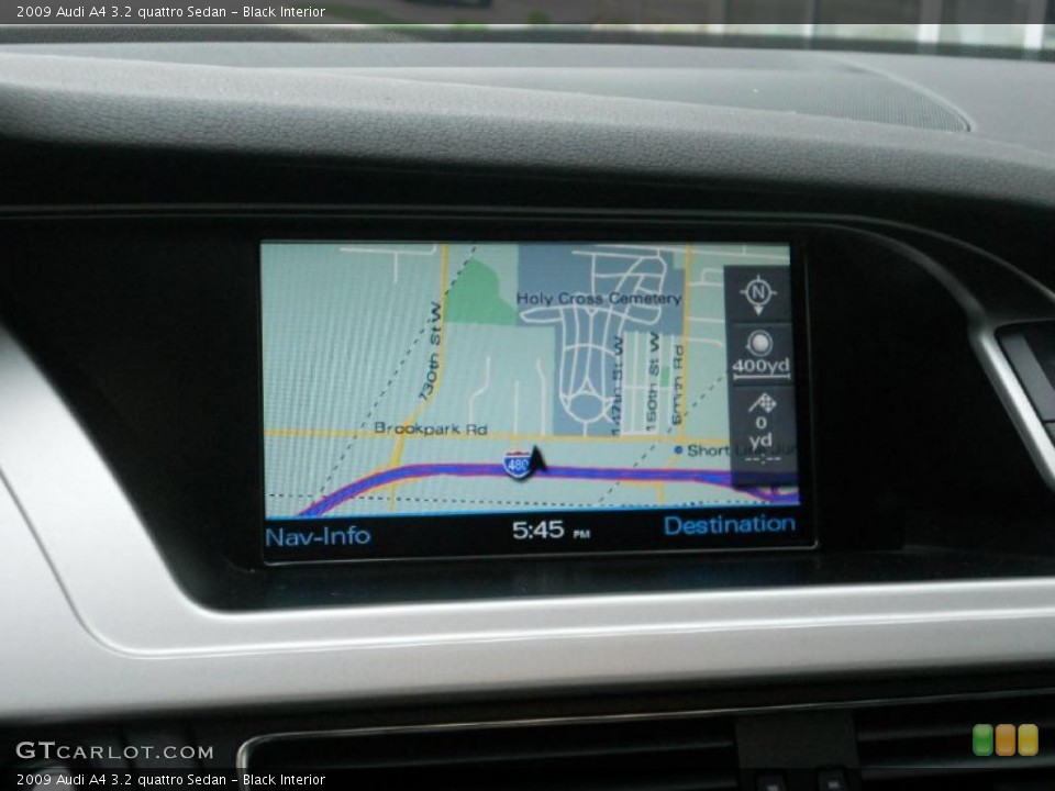 Black Interior Navigation for the 2009 Audi A4 3.2 quattro Sedan #48315352