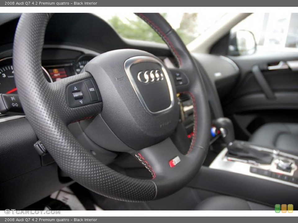 Black Interior Steering Wheel for the 2008 Audi Q7 4.2 Premium quattro #48316774