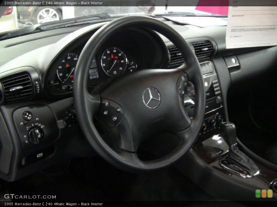 Black Interior Steering Wheel for the 2005 Mercedes-Benz C 240 4Matic Wagon #48317233