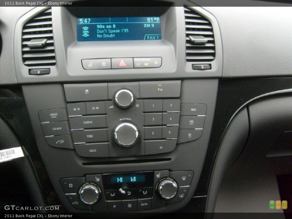 Ebony Interior Controls for the 2011 Buick Regal CXL #48317627