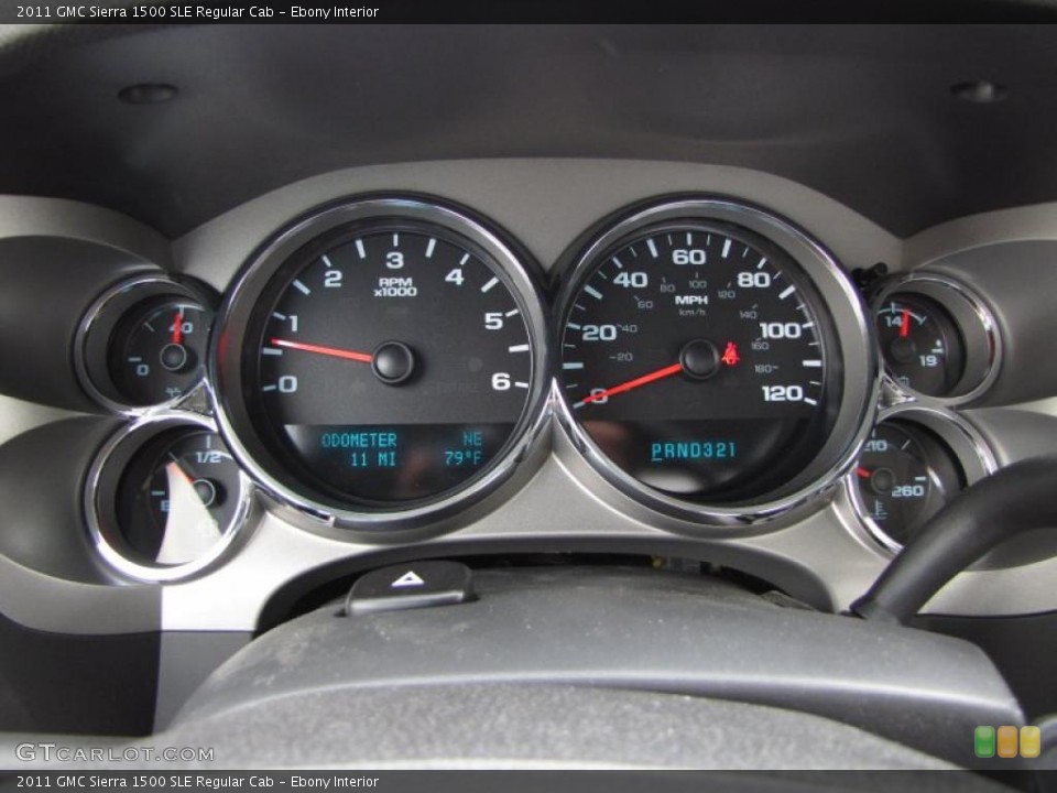 Ebony Interior Gauges for the 2011 GMC Sierra 1500 SLE Regular Cab #48320548
