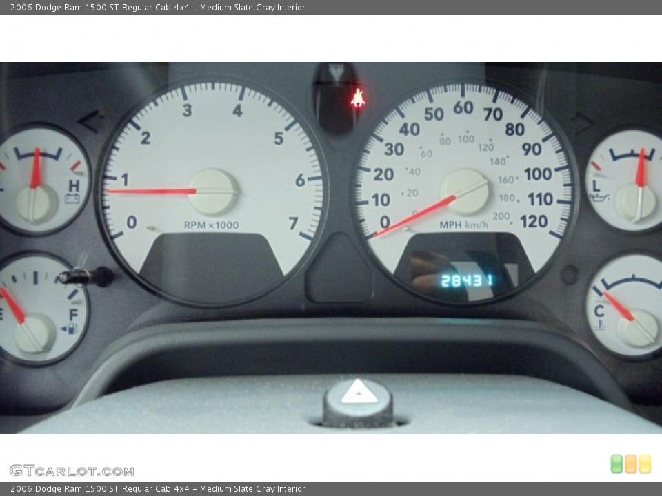 Medium Slate Gray Interior Gauges for the 2006 Dodge Ram 1500 ST Regular Cab 4x4 #48322763