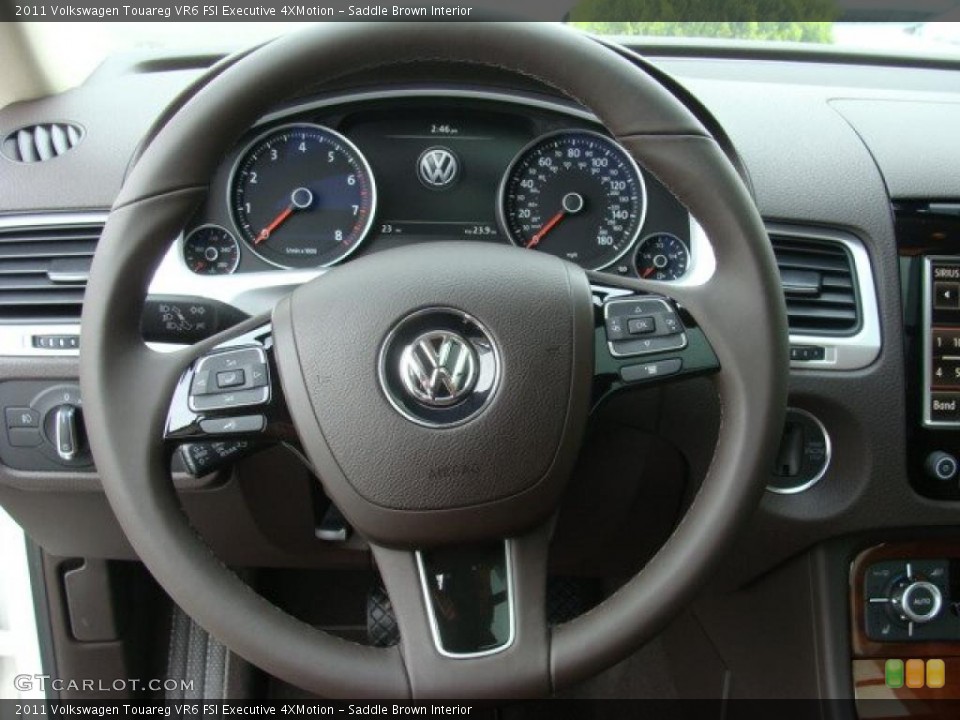 Saddle Brown Interior Steering Wheel for the 2011 Volkswagen Touareg VR6 FSI Executive 4XMotion #48323276