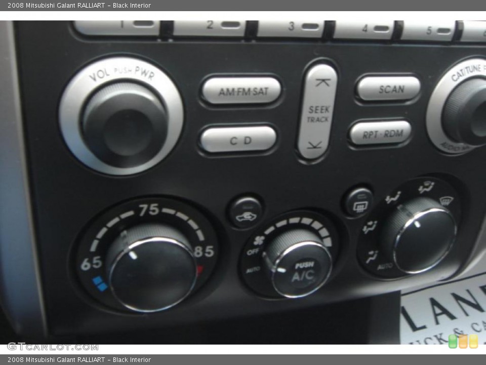 Black Interior Controls for the 2008 Mitsubishi Galant RALLIART #48324473