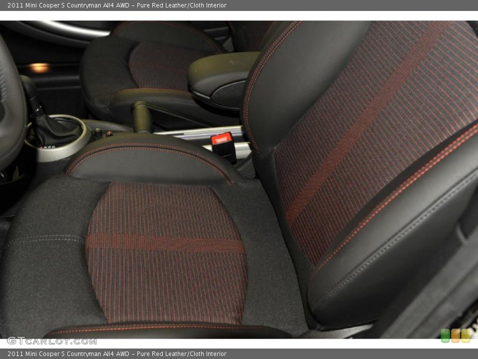 Pure Red Leather/Cloth Interior Photo for the 2011 Mini Cooper S Countryman All4 AWD #48329302