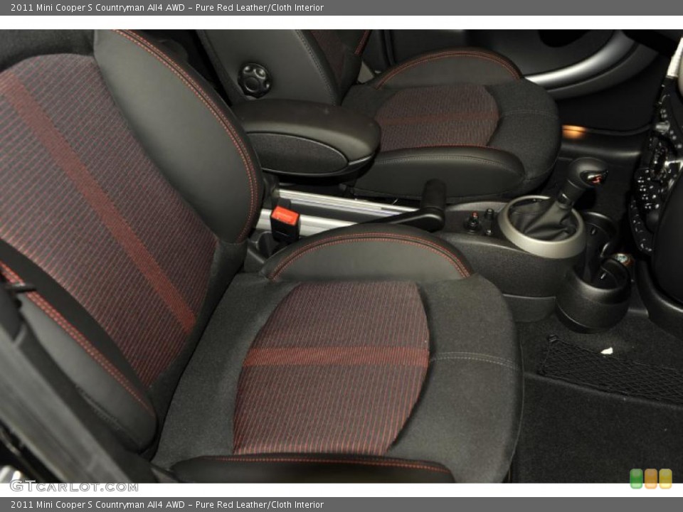 Pure Red Leather/Cloth Interior Photo for the 2011 Mini Cooper S Countryman All4 AWD #48329371