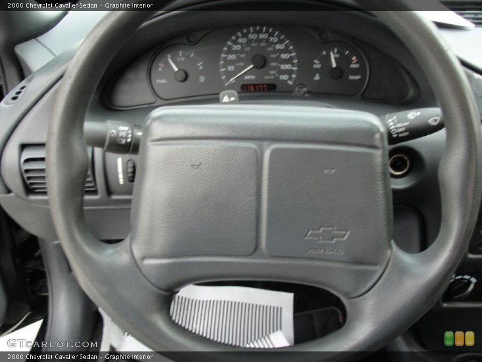 Graphite Interior Steering Wheel for the 2000 Chevrolet Cavalier Sedan #48329608