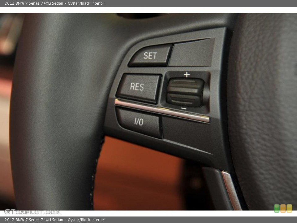 Oyster/Black Interior Controls for the 2012 BMW 7 Series 740Li Sedan #48330181