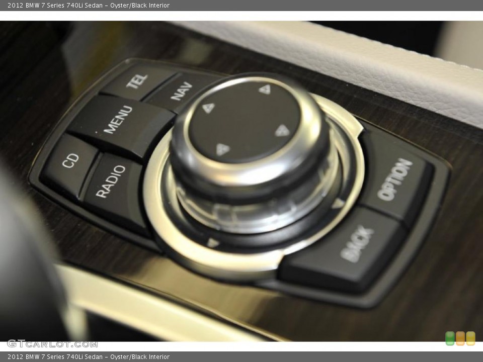 Oyster/Black Interior Controls for the 2012 BMW 7 Series 740Li Sedan #48330298