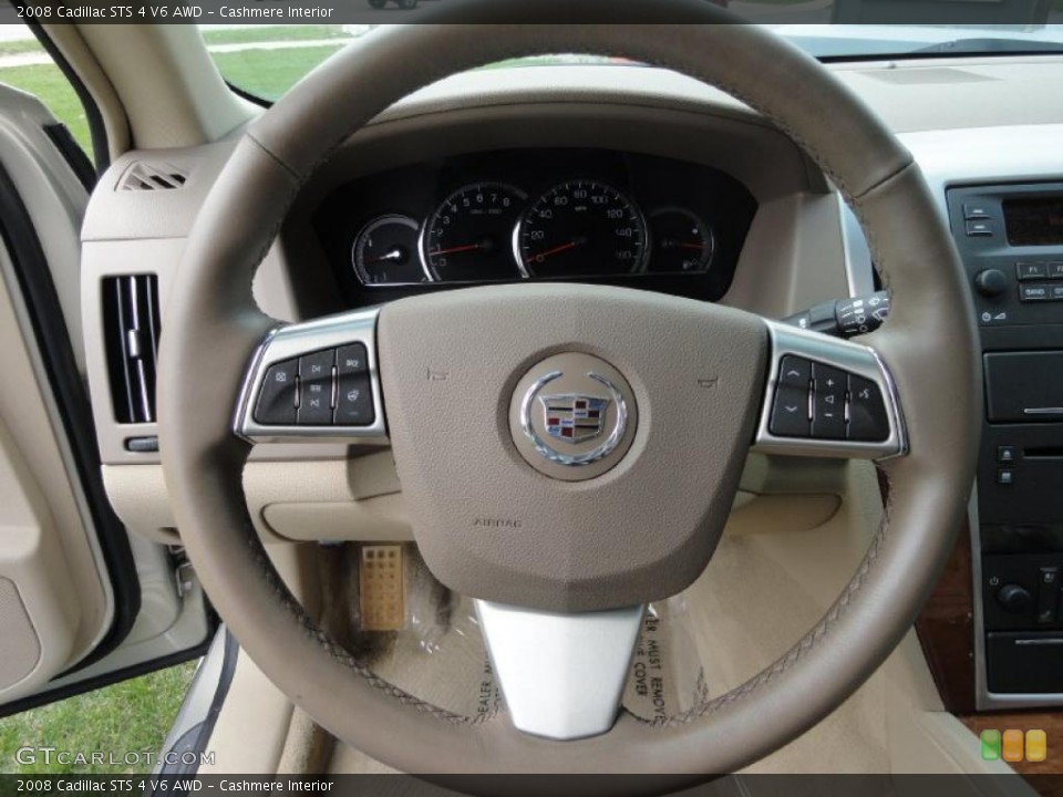 Cashmere Interior Steering Wheel for the 2008 Cadillac STS 4 V6 AWD #48330382